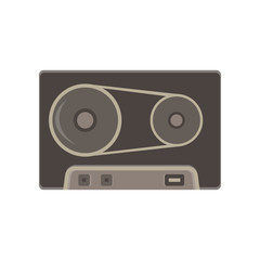 Tape vector cassette vintage illustration icon retro audio art icon isolated grunge element classic