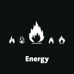 energy fire icons