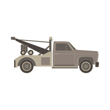 tow truck flat icon for transportation faults and emergency cars vector illustration isolated on white background