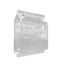 Plastic Gusseted Shaped Bag Food Sachet Packaging Pouch Mockup   for Design Project - Mock Up 3D illustration Isolate on White Background
