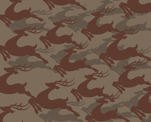 Reindeer Pattern Christmas Background