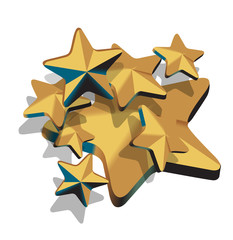Retroi Golden Stars Vector
