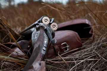 Foto op Aluminium An old horizontal double-barrel © Artem Mykhailichenko