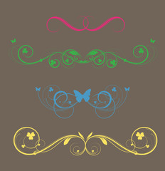 Decorative Flourish Dividers Vector