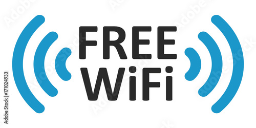 "Free wifi logo zone – vector" fichier vectoriel libre de droits sur la ...