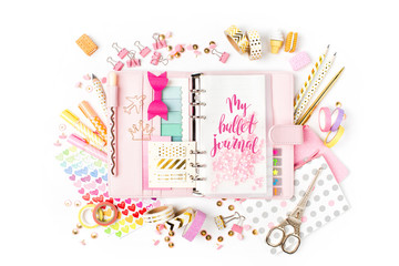 bullet journal and stationery