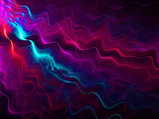  Abstract Transparent Wavy Veil Computer Generated Background - Fractal Art 