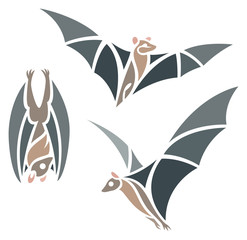 Stylized Egyptian Fruit Bat