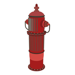 Hydrant fire vector water icon safety emergency department isolated illustration