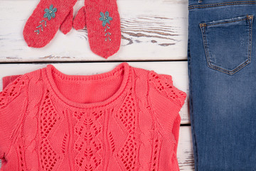 Handmade clothes and denim pants