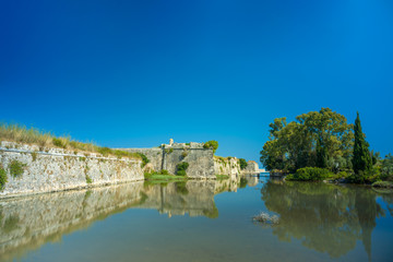 Castle of Ayia Mavra at Lefkada island