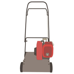 Lawn mower icon vector grass gardening mowing garden illustration equipment riding symbol tool