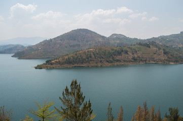 Fototapeta premium View onto Lake Kivu, Kibuye, Rwanda