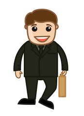 Happy Cartoon Employee