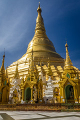Golden stupa of Shwe Dagon Pagoda in Burma