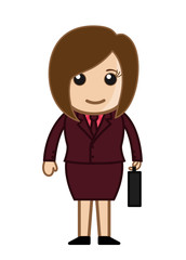 Cartoon Businesswoman Portrait