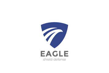 Eagle Shield Logo vector. Legal Lawyer Security Guard Defense