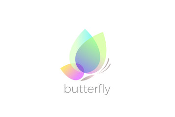 Fototapeta na wymiar Butterfly Logo design vector template