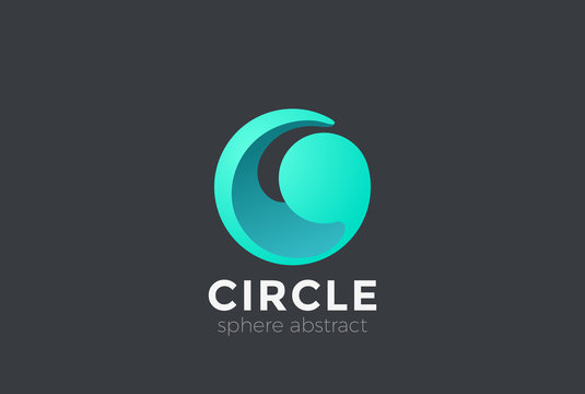 Circle Sphere Wave Logo abstract vector Water drop Logotype icon