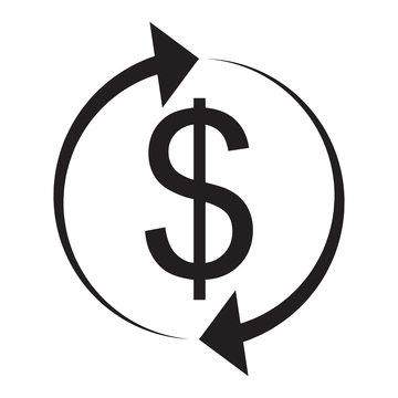 Exchange and currency conversion. Dollar Icon