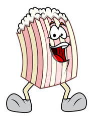 Laughing Cartoon Popcorn Vector