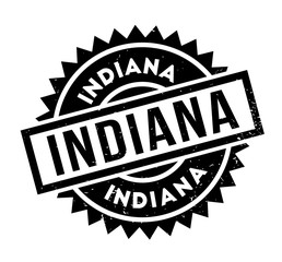 Indiana rubber stamp. Grunge design with dust scratches. Effects can be easily removed for a clean, crisp look. Color is easily changed.