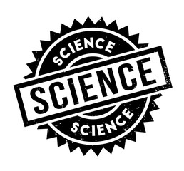 Science rubber stamp. Grunge design with dust scratches. Effects can be easily removed for a clean, crisp look. Color is easily changed.
