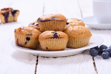 Banana muffins with blueberry
