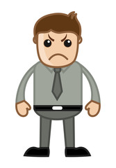 Aggressive Cartoon Businessman