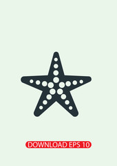 Obraz premium Seastar icon, Vector