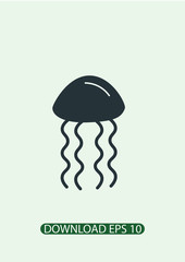 Sea jelly icon, Vector