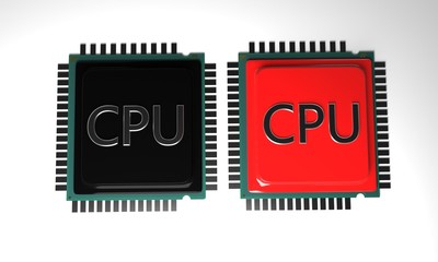 CPU MODEL of background, 3d render-3