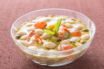 Green curry thai food