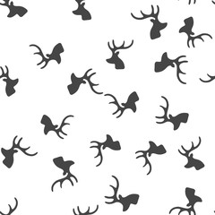 Christmas deer seamless pattern. Vector illustration