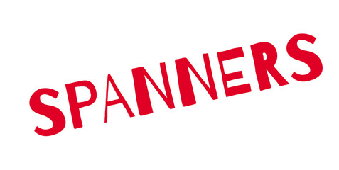 Spanners rubber stamp. Grunge design with dust scratches. Effects can be easily removed for a clean, crisp look. Color is easily changed.