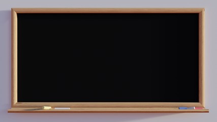 3D render of a blackboard 