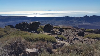 Gran Canaria aus dem Meer &uuml;ber den Wolken