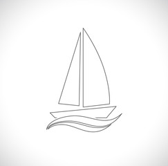 sailing boat icon