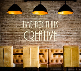 Time To Think Creative motivational message