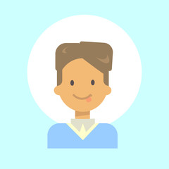 Female Showing Tongue Emotion Profile Icon, Woman Cartoon Portrait Happy Smiling Face Vector Illustration