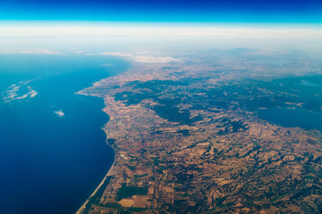 Satellite View Of Planet Earth Horizon