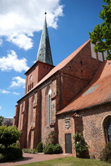 Fototapeta premium Stadtkirche in Neustadt in Holstein, Schleswig-Holstein