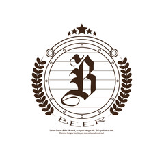 Oktoberfest Beer Festival Logo Holiday Decoration Posters Design Flat Vector Illustration