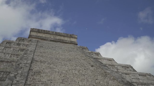 CHICHEN ITZA, MEXICO - MAY 25, 2017: Maya pyramid temple Kukulkan in peninsula Yucatan at sunny summer day