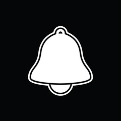 Bell black and white vector illustration