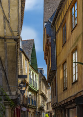 Fototapeta na wymiar Medieval buildings in Vannes, Morbihan, France