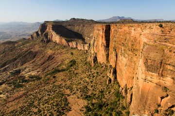 Canyons in the Gheralta Mountains of Tigray Ethiopia