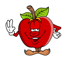 Happy Apple Smiley Vector