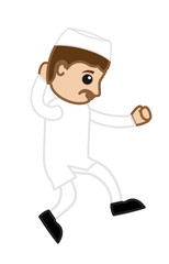 Cartoon Politician Character Running Vector Illustration