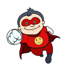 Cartoon fat man Male Super Hero Character
